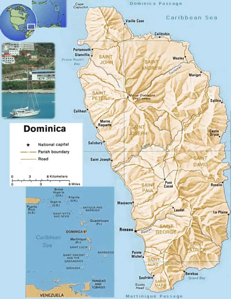 Dominica Physical Map