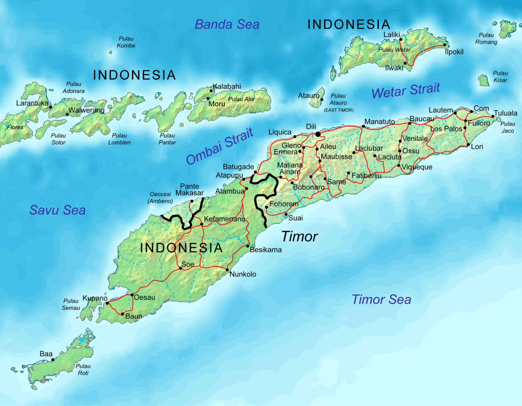 East Timor Map Mhn