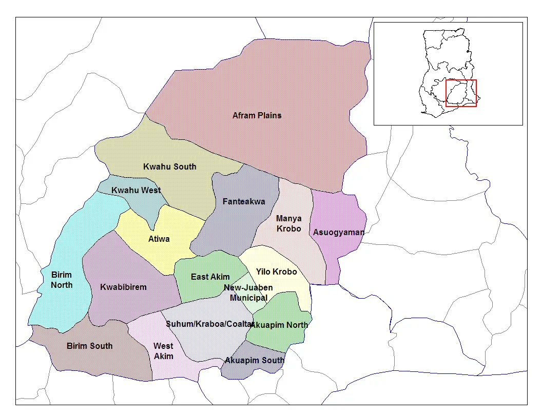 Eastern Ghana Districts
