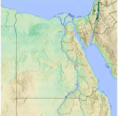 Egypt Terrain Map Cairo Karnak