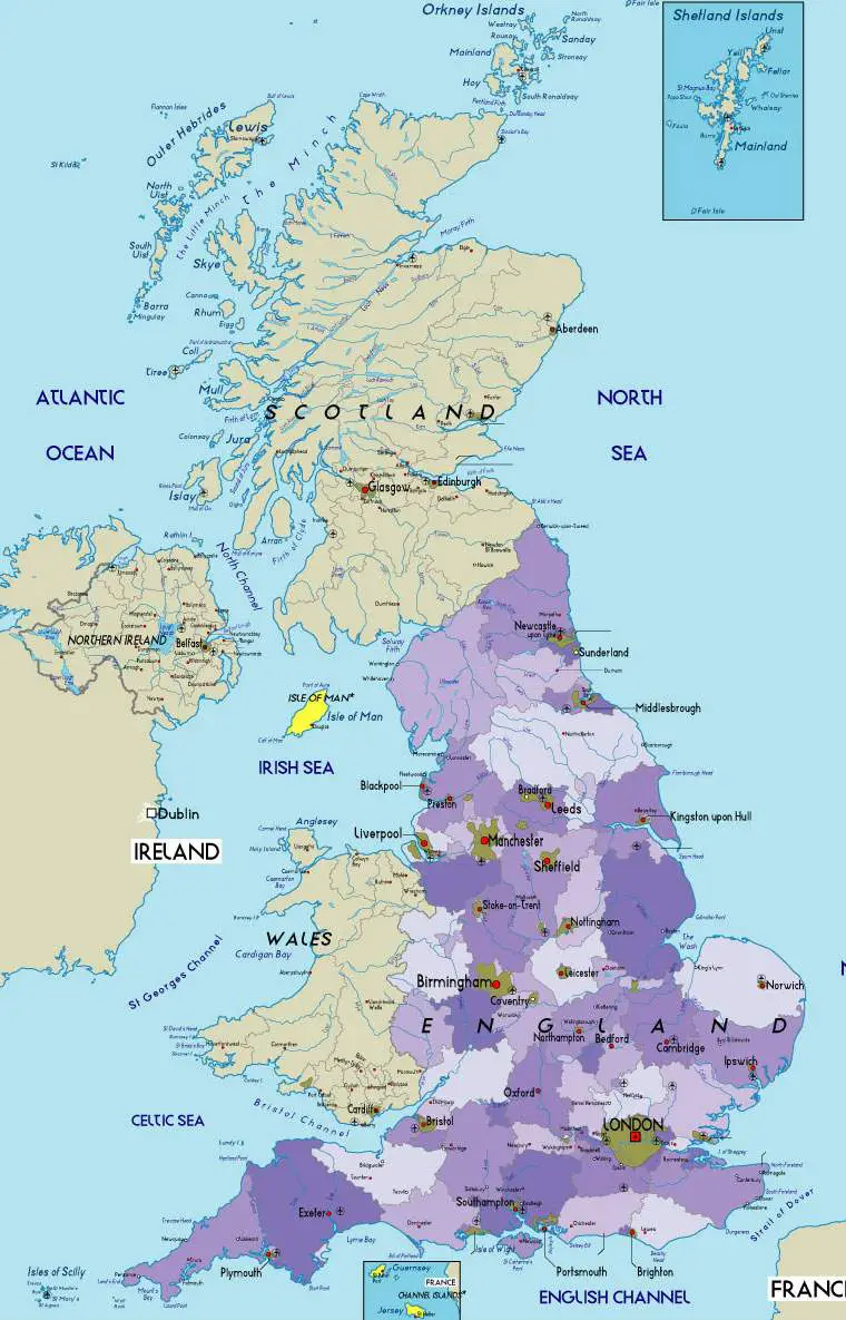 England Map - MapSof.net