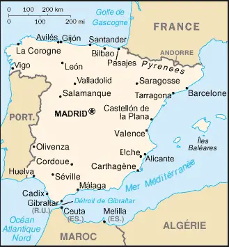 Espagne Carte