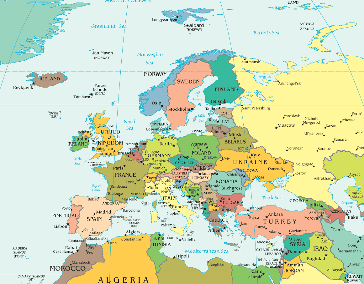 Europe Political Map 3