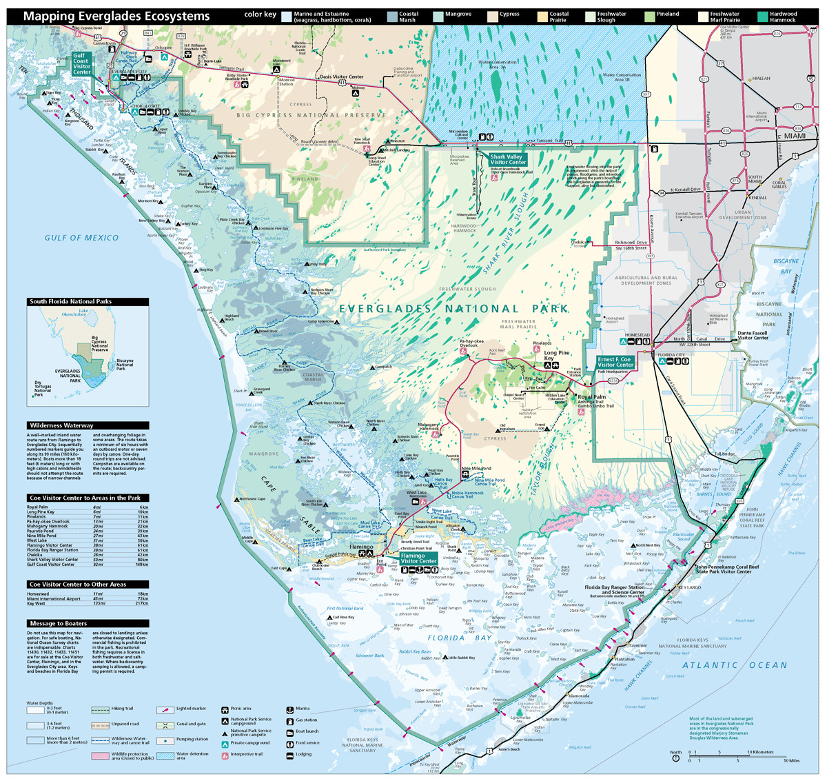 Everglades National Park Map 2005 11