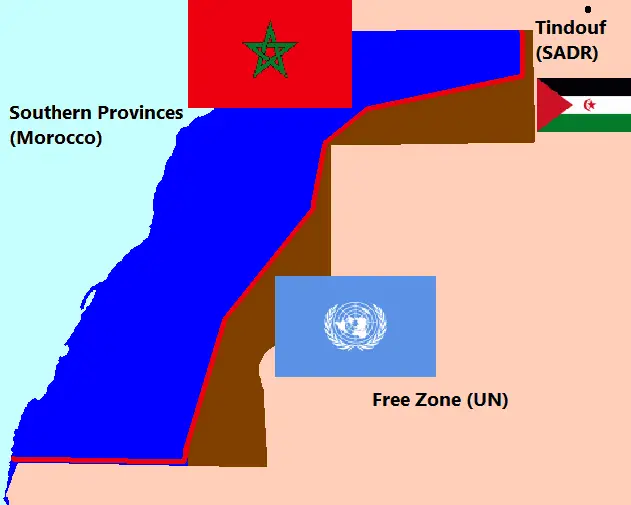 Flags of the Regions In Western Sahara