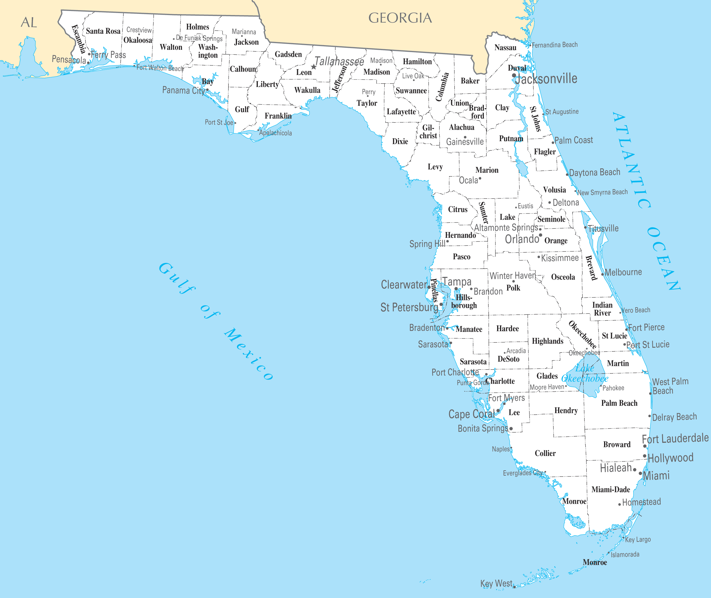 Florida Cities And Towns