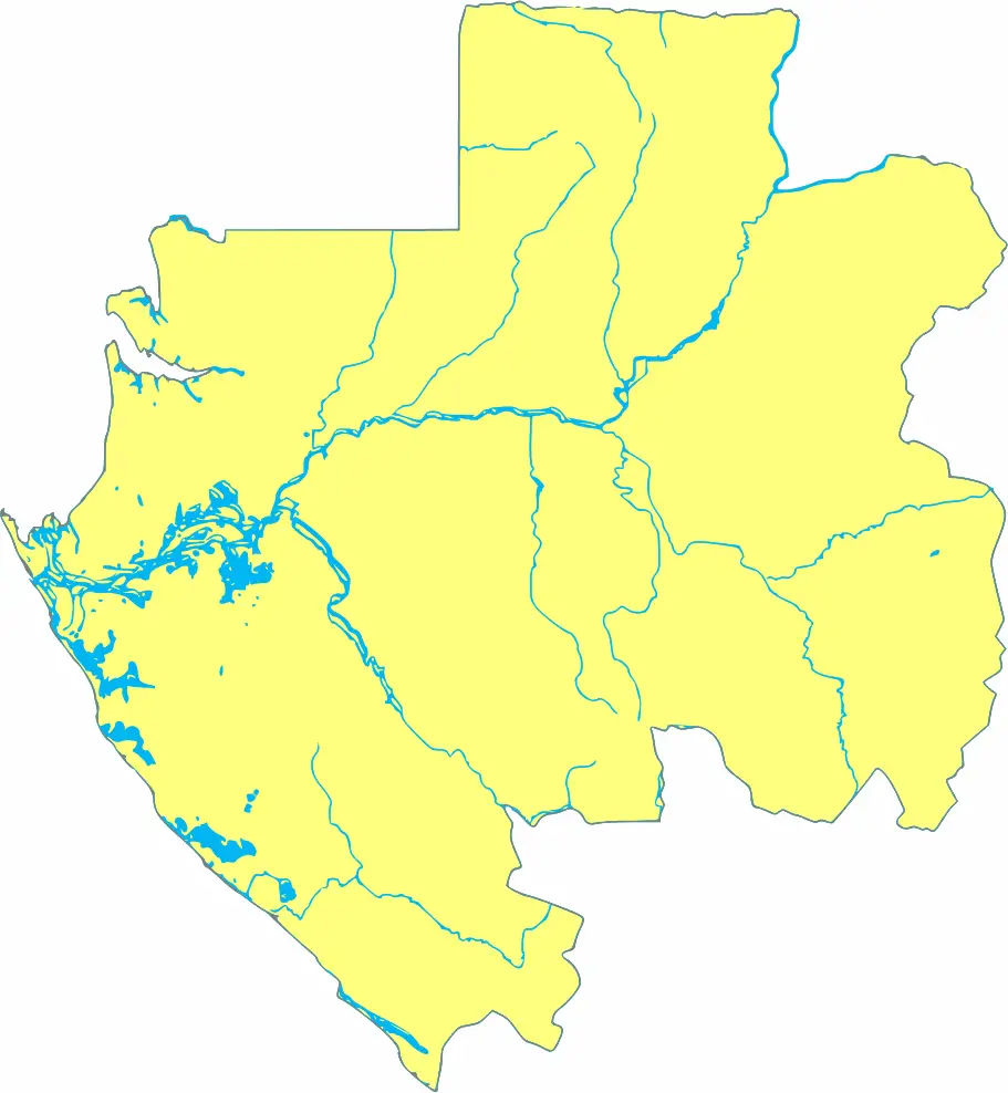 Gabon Blank With Rivers