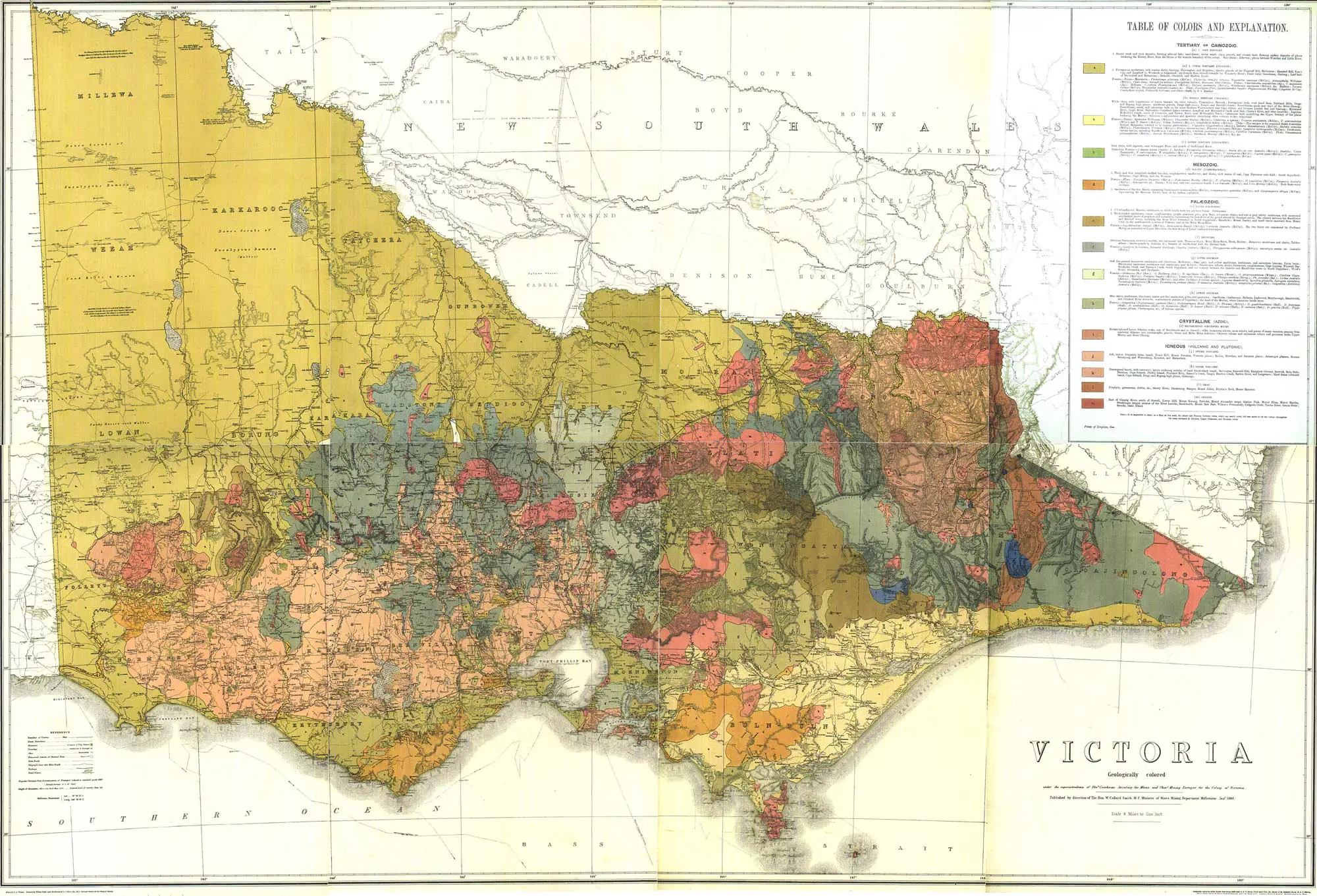 Geological Old Map of Victoria