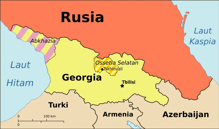 Georgia, Ossetia, Russia And Abkhazia (id)