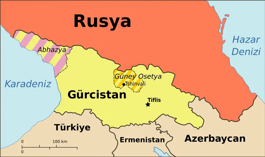 Georgia, Ossetia, Russia And Abkhazia (tr)