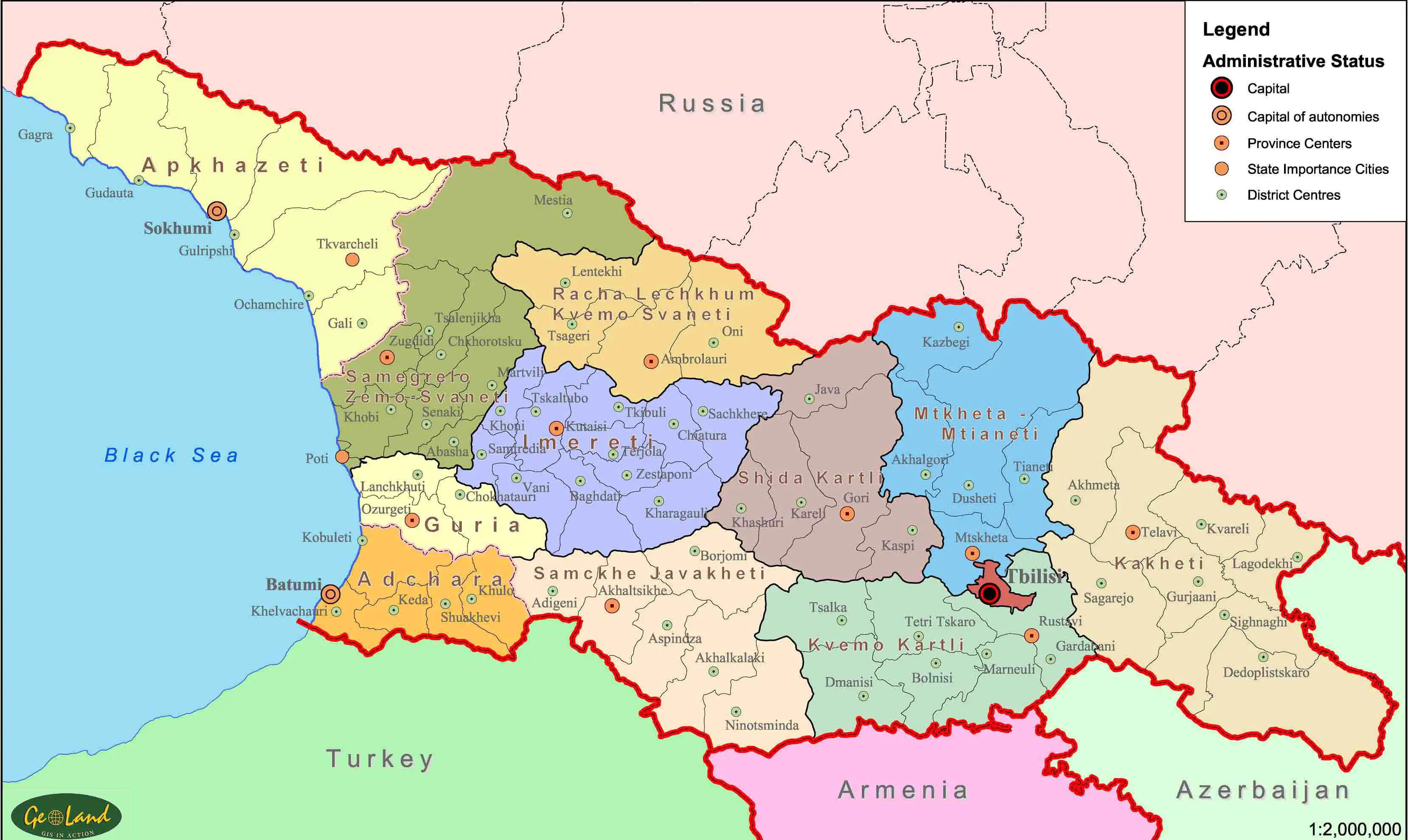 Georgia Map Political Map