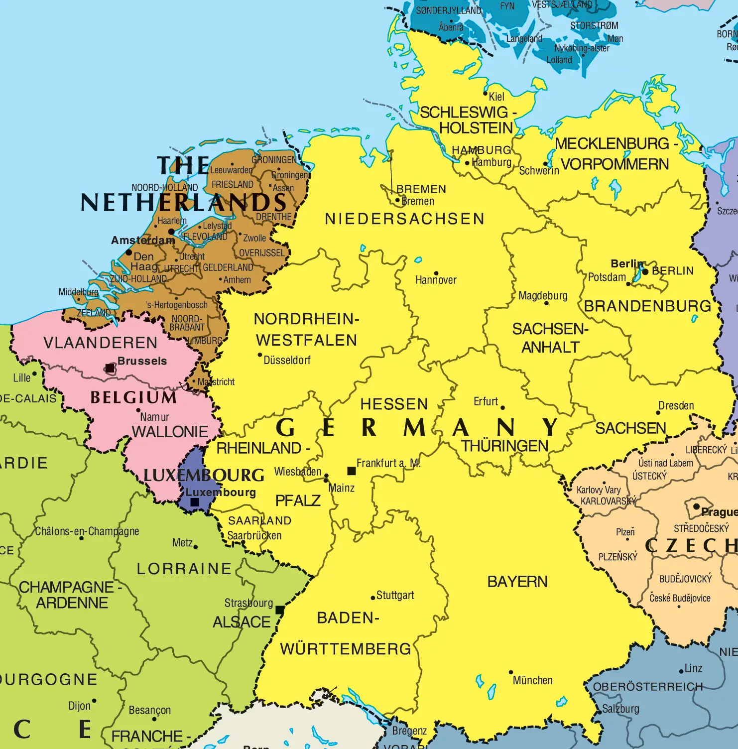 Germany And Belgium Map