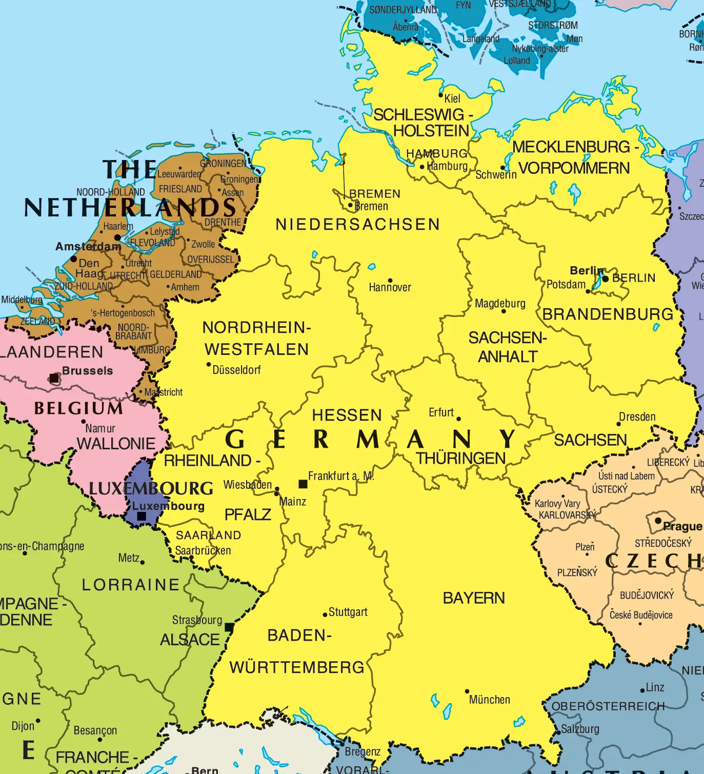 Germany And Netherlands Map