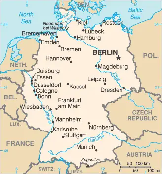 Germany Cia Wfb Map