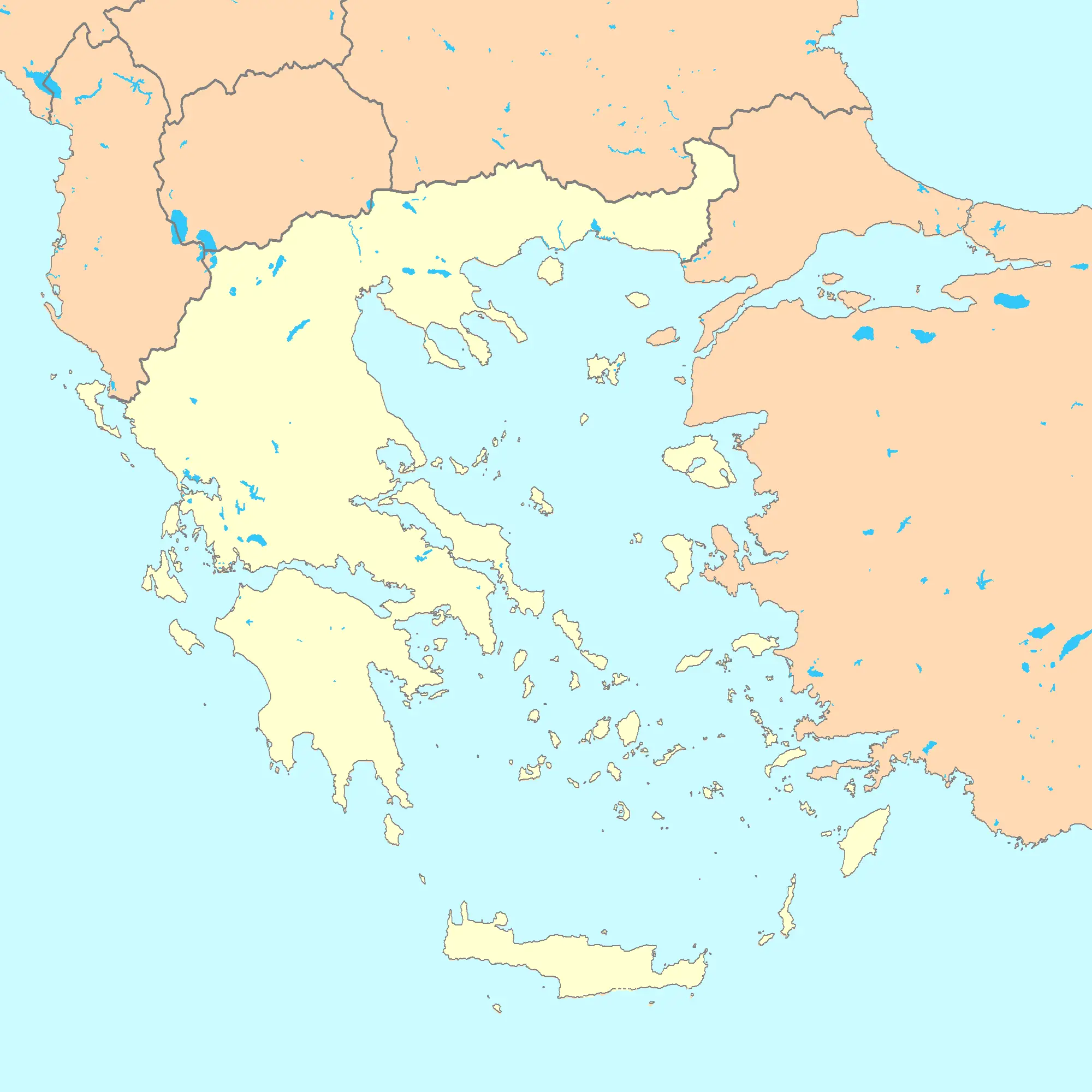 Greece Map Blank
