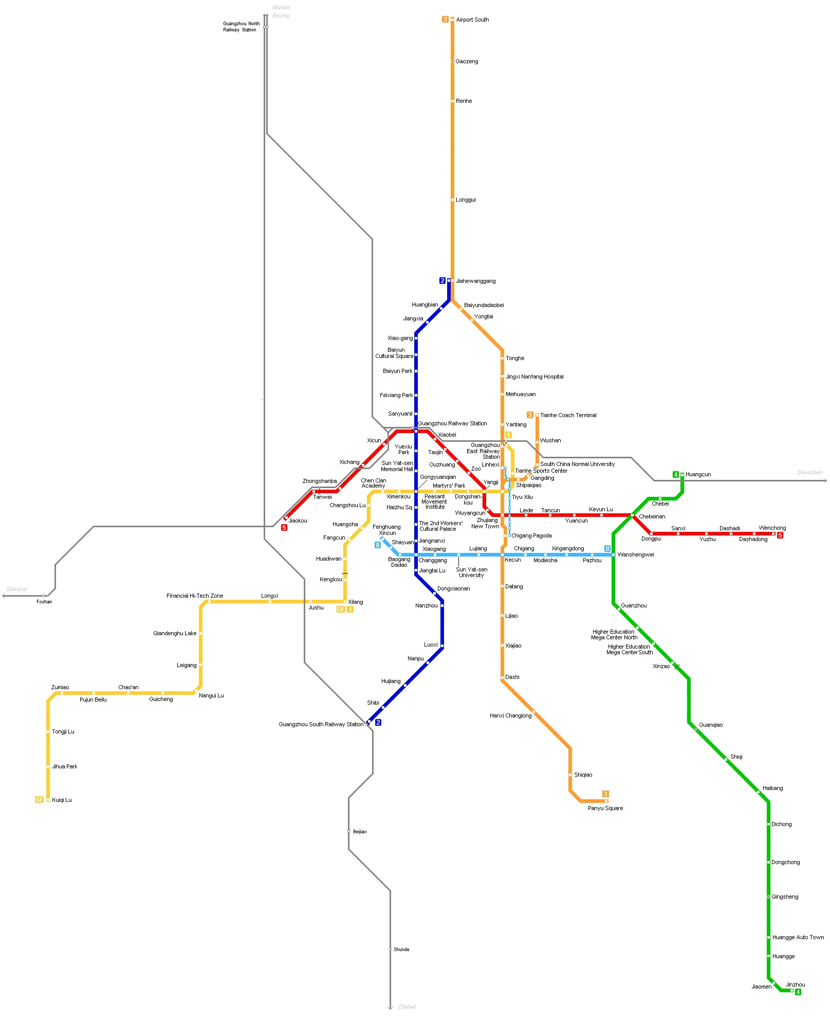 Guangzhou Metro Map