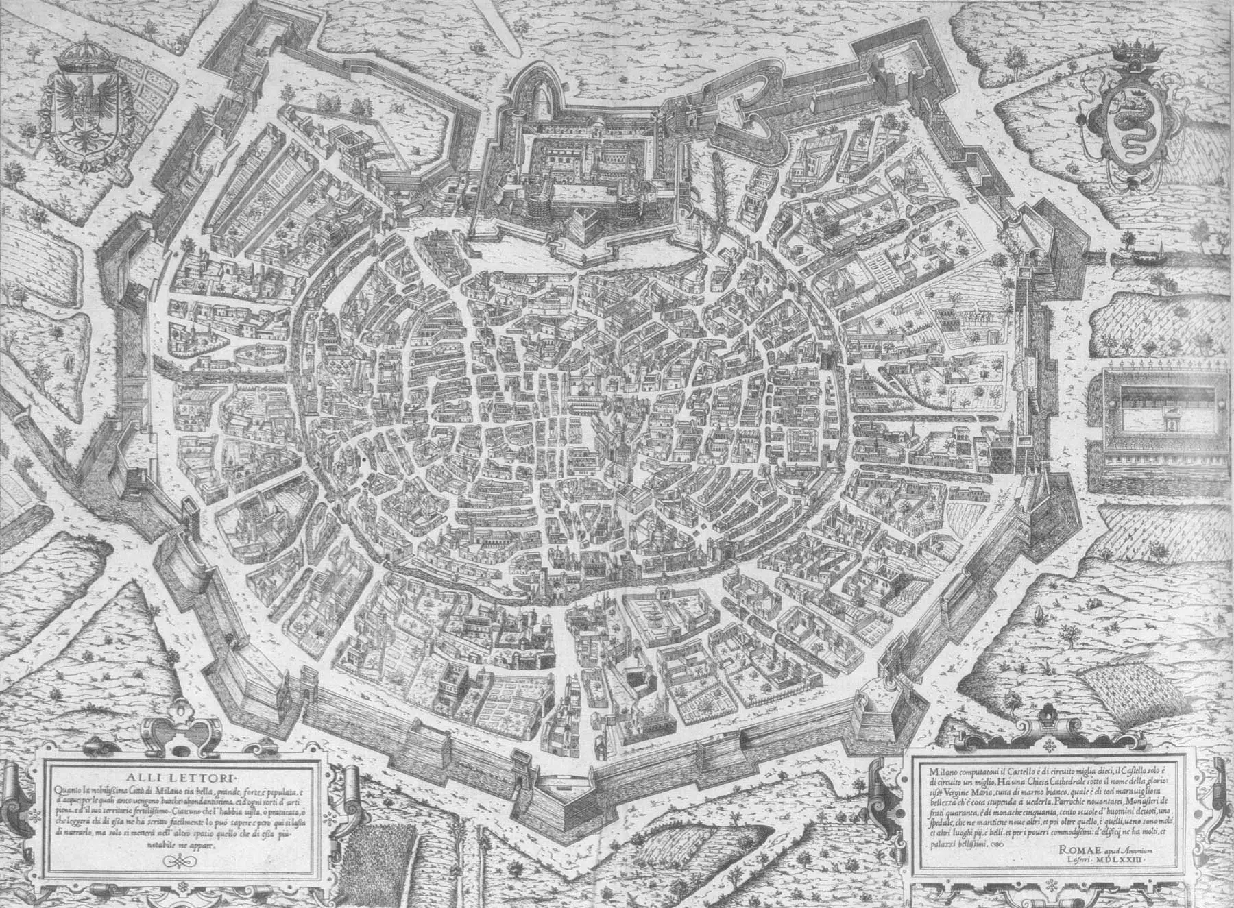 Historical Milan Map