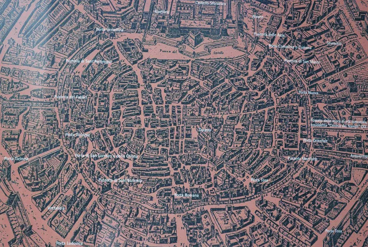 Historical City Map Milan