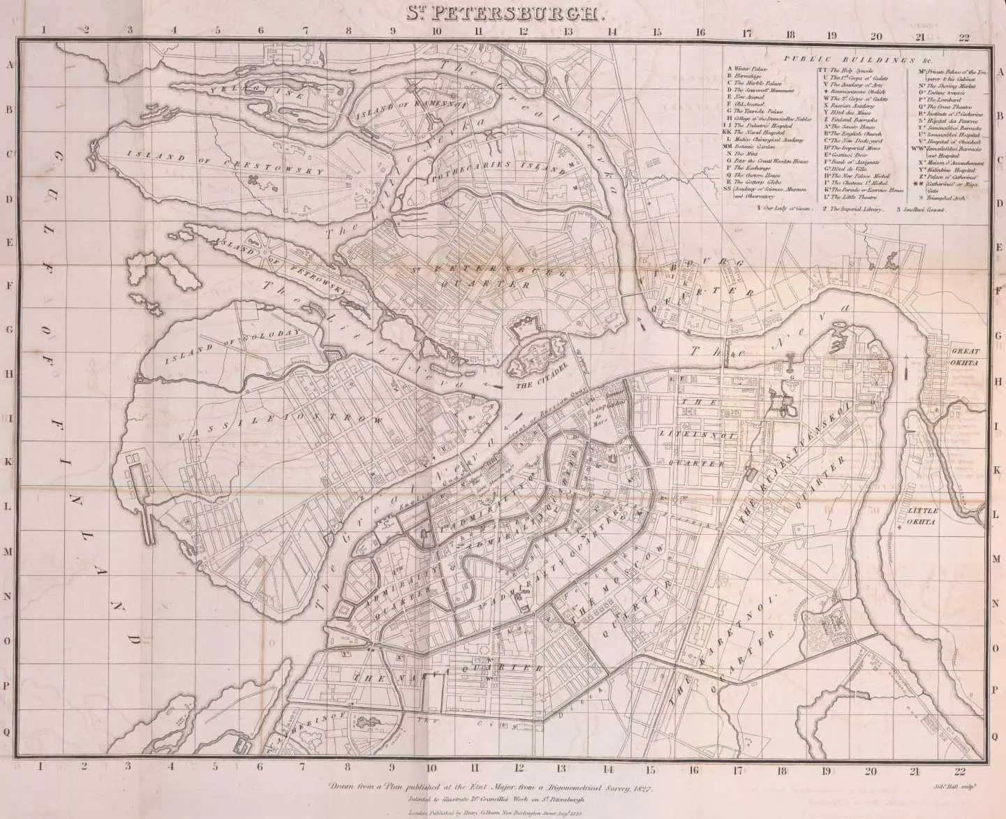 Historical Map Saint Petersburg (1828)