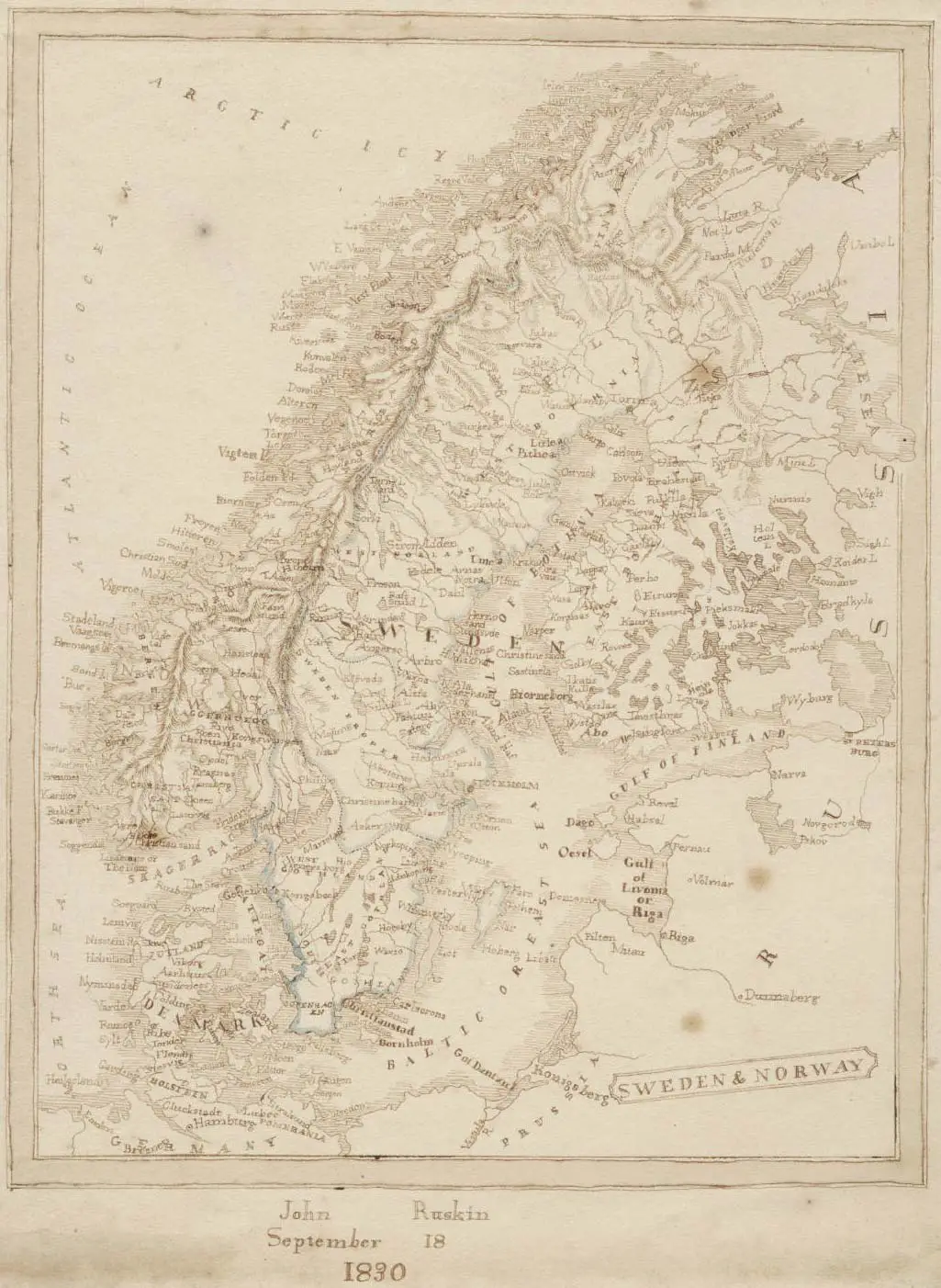 Historical Map Sweden And Norway