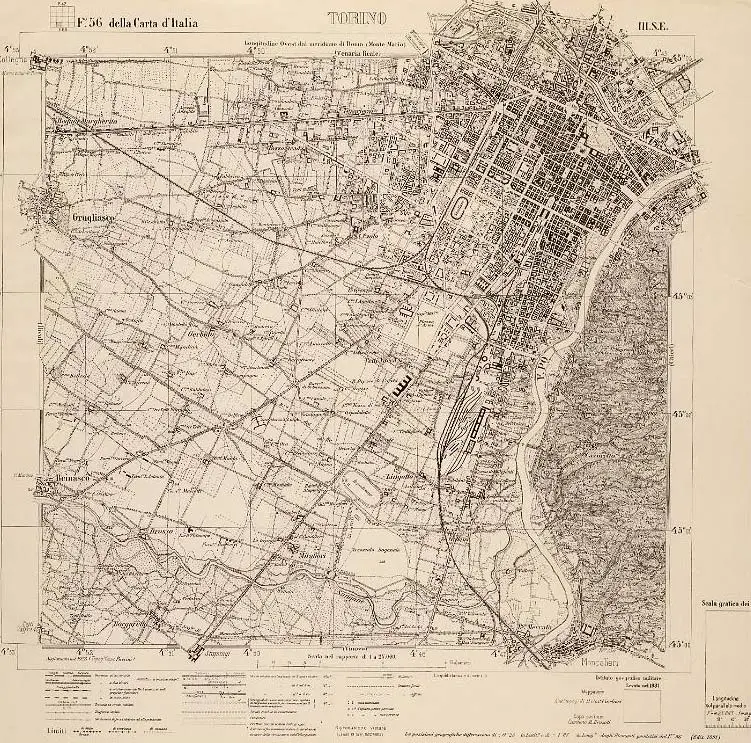 Historical Map Turin (torino)