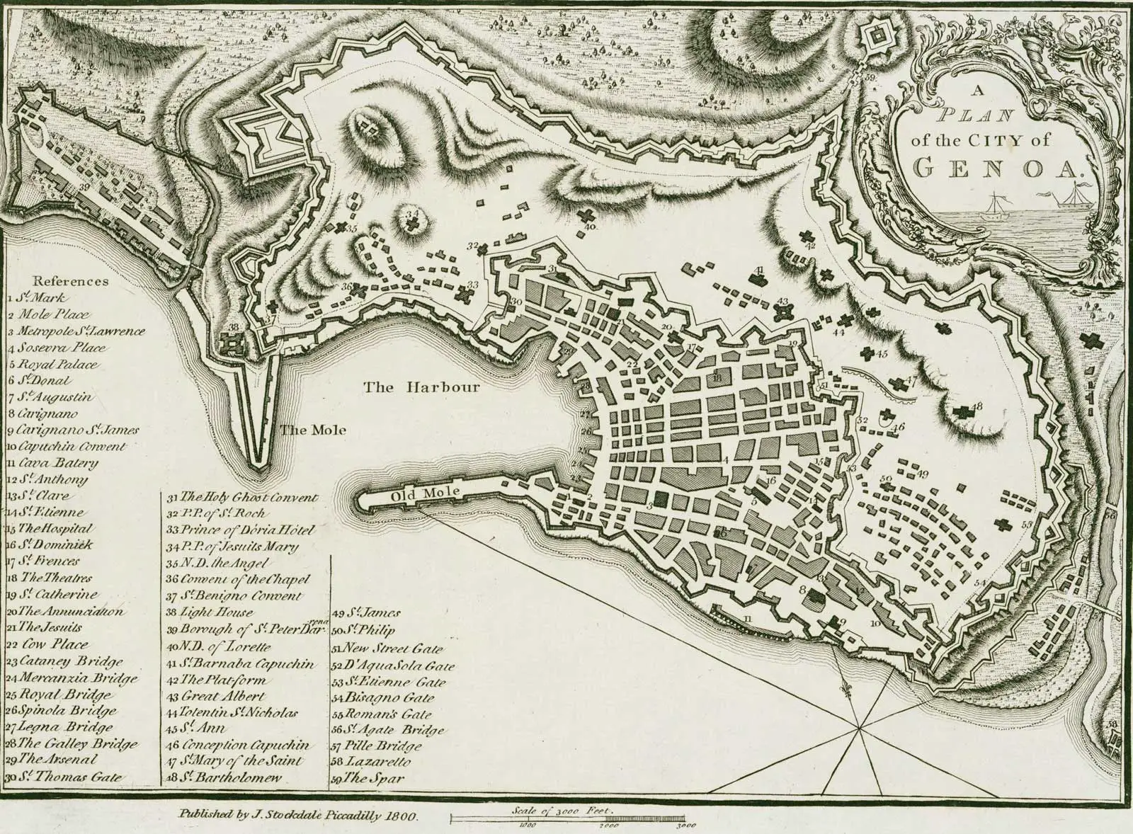 Historical Map of Genoa