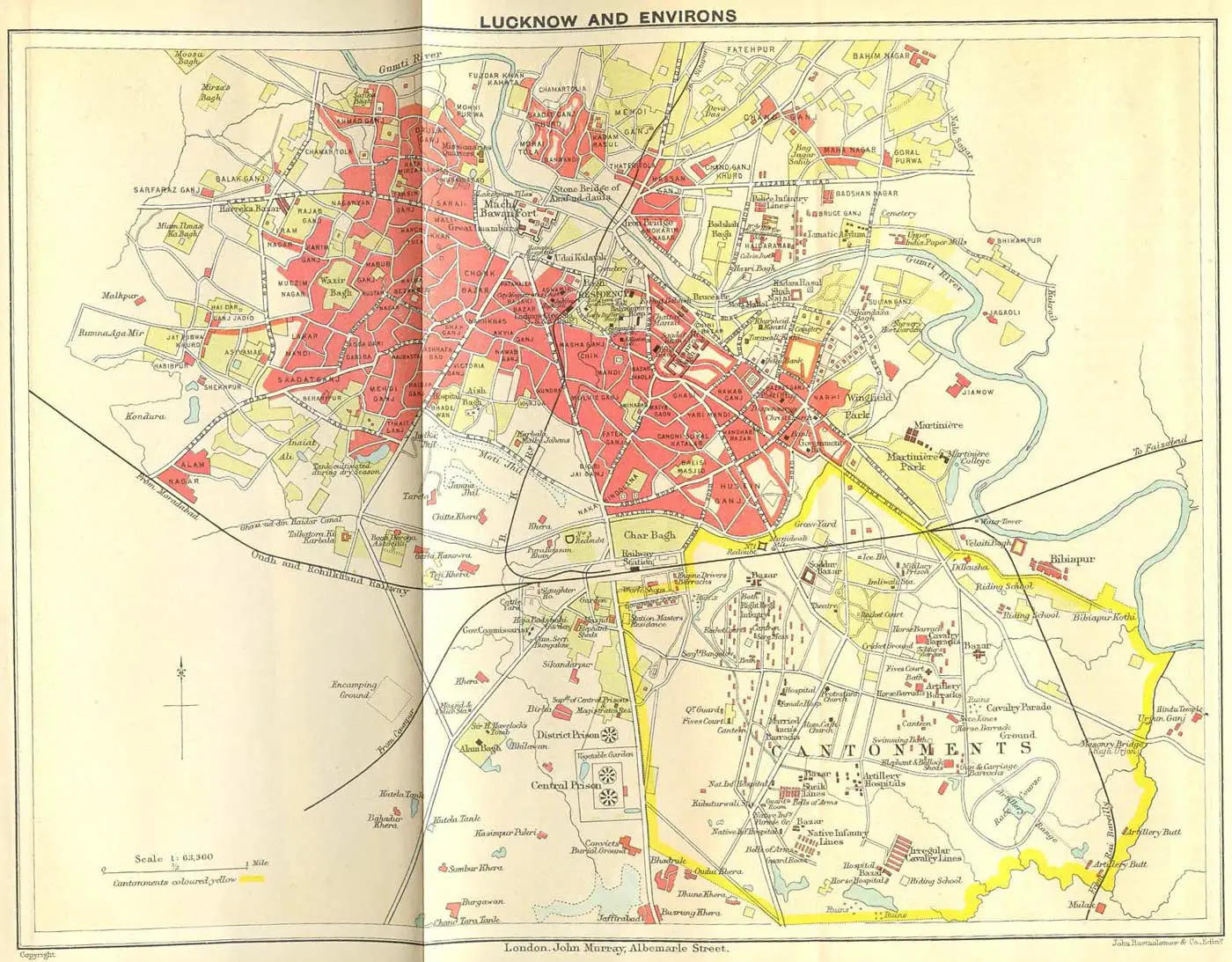 Historical Map of Lucknow