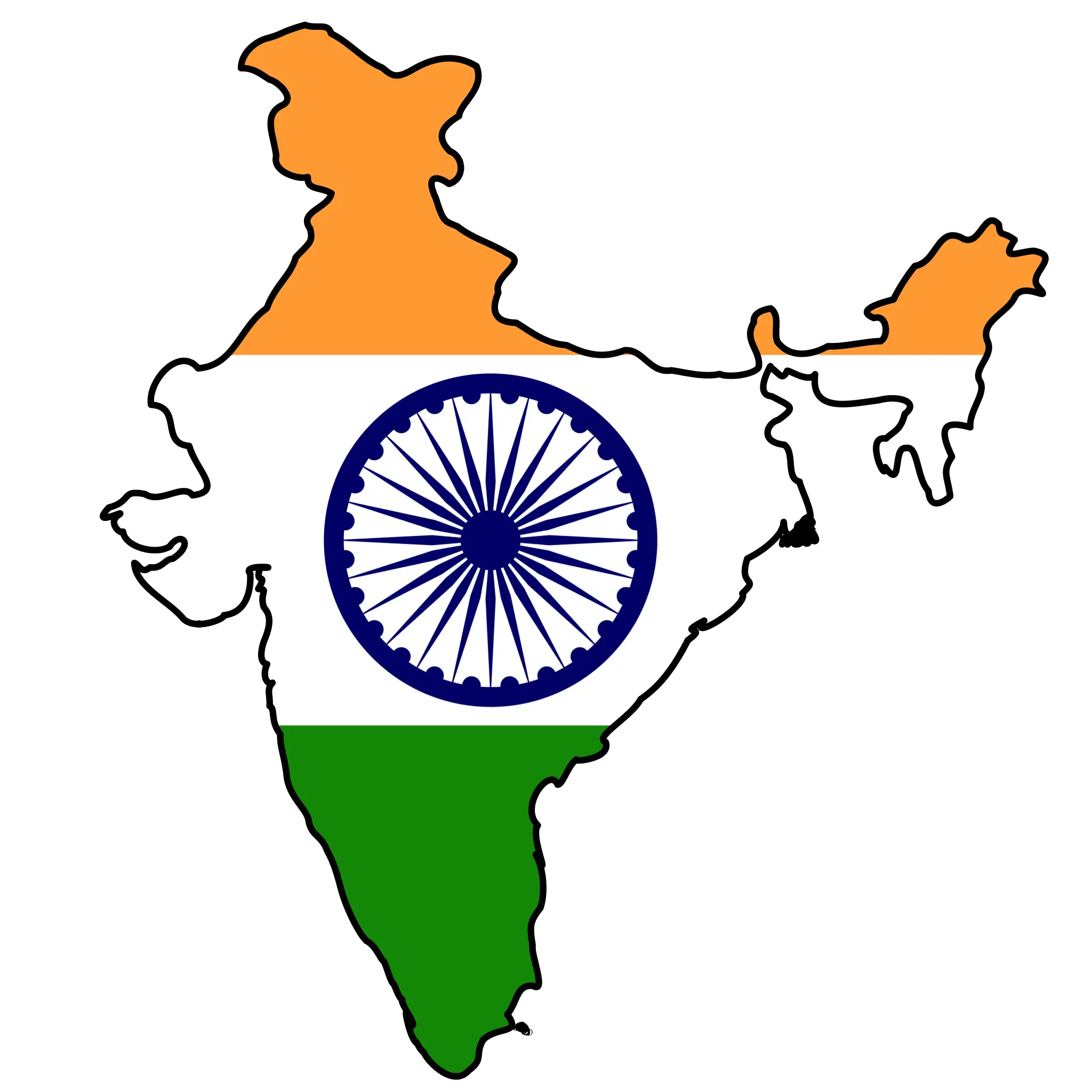 India Flag Map