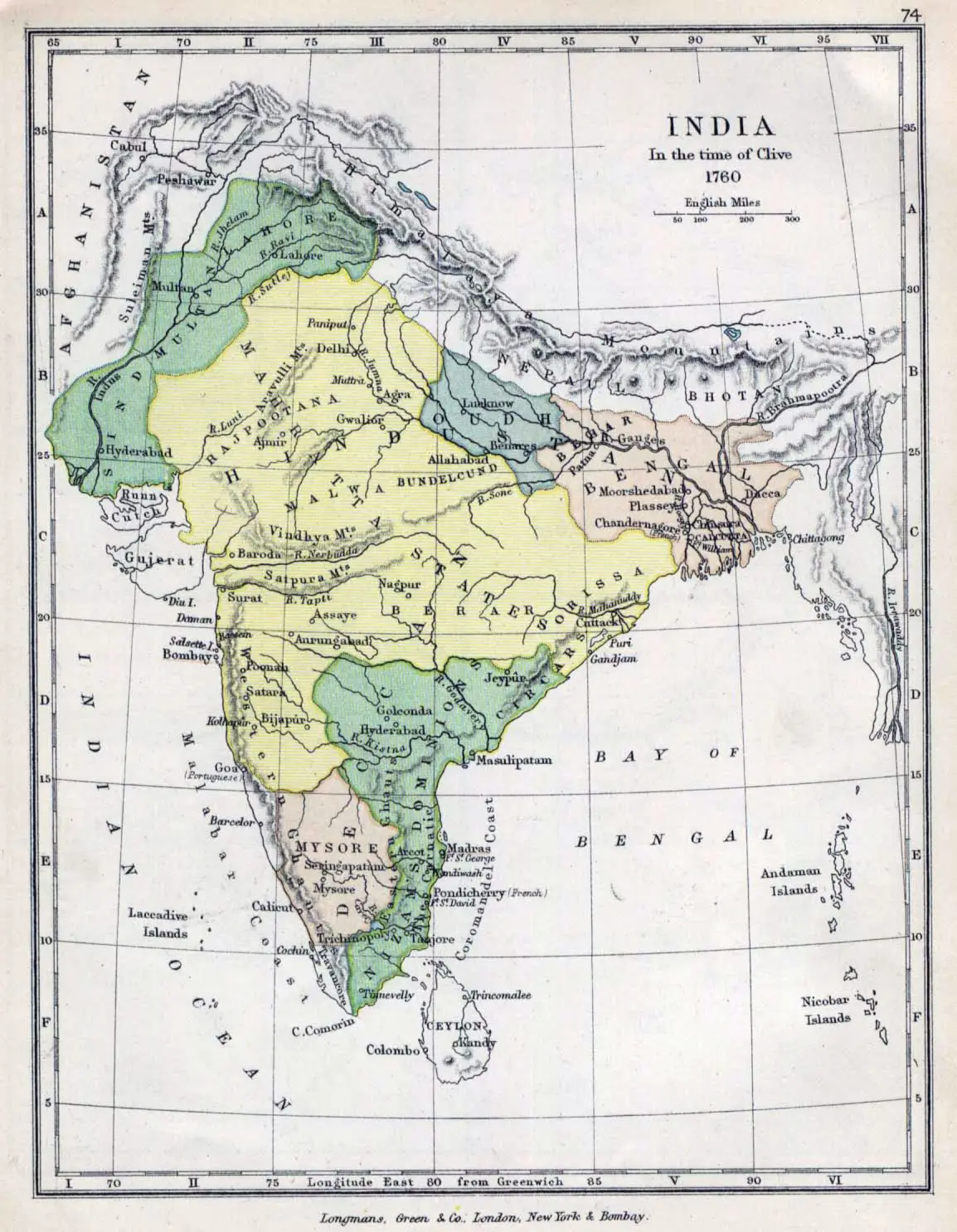 India Map 1760