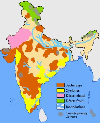 India Naturalhazards Map Fr