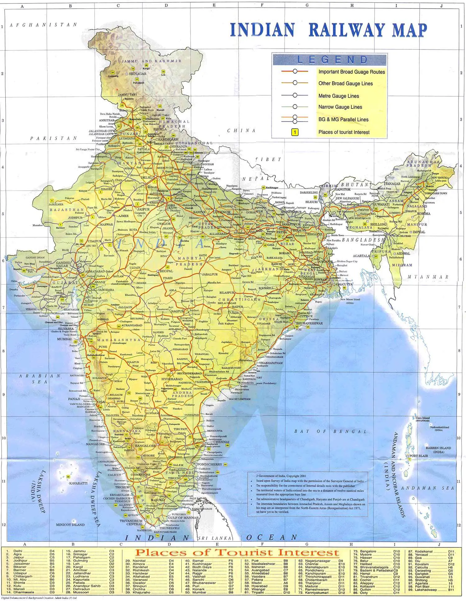 Indian Railways Map 1