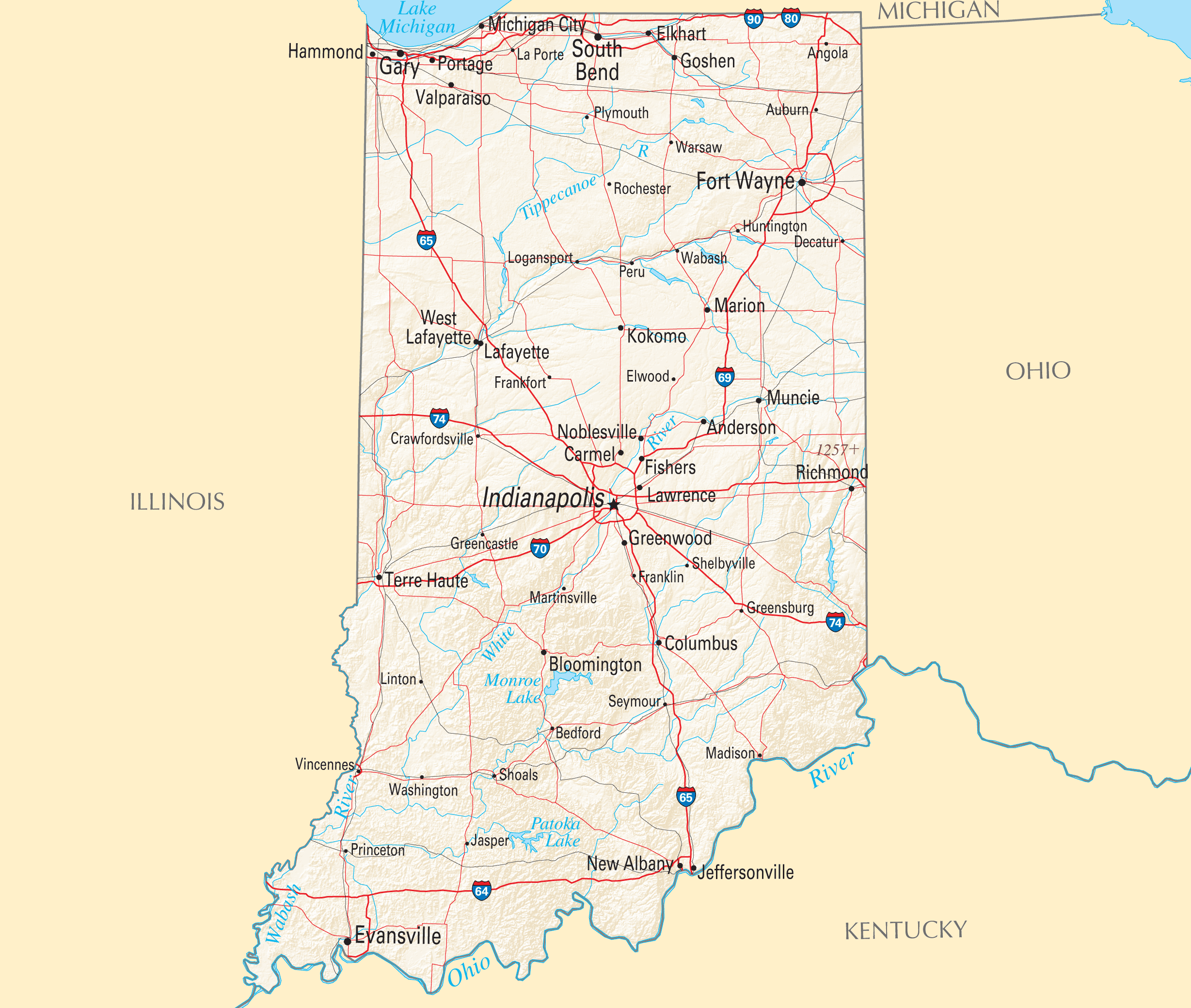 Indiana Reference Map