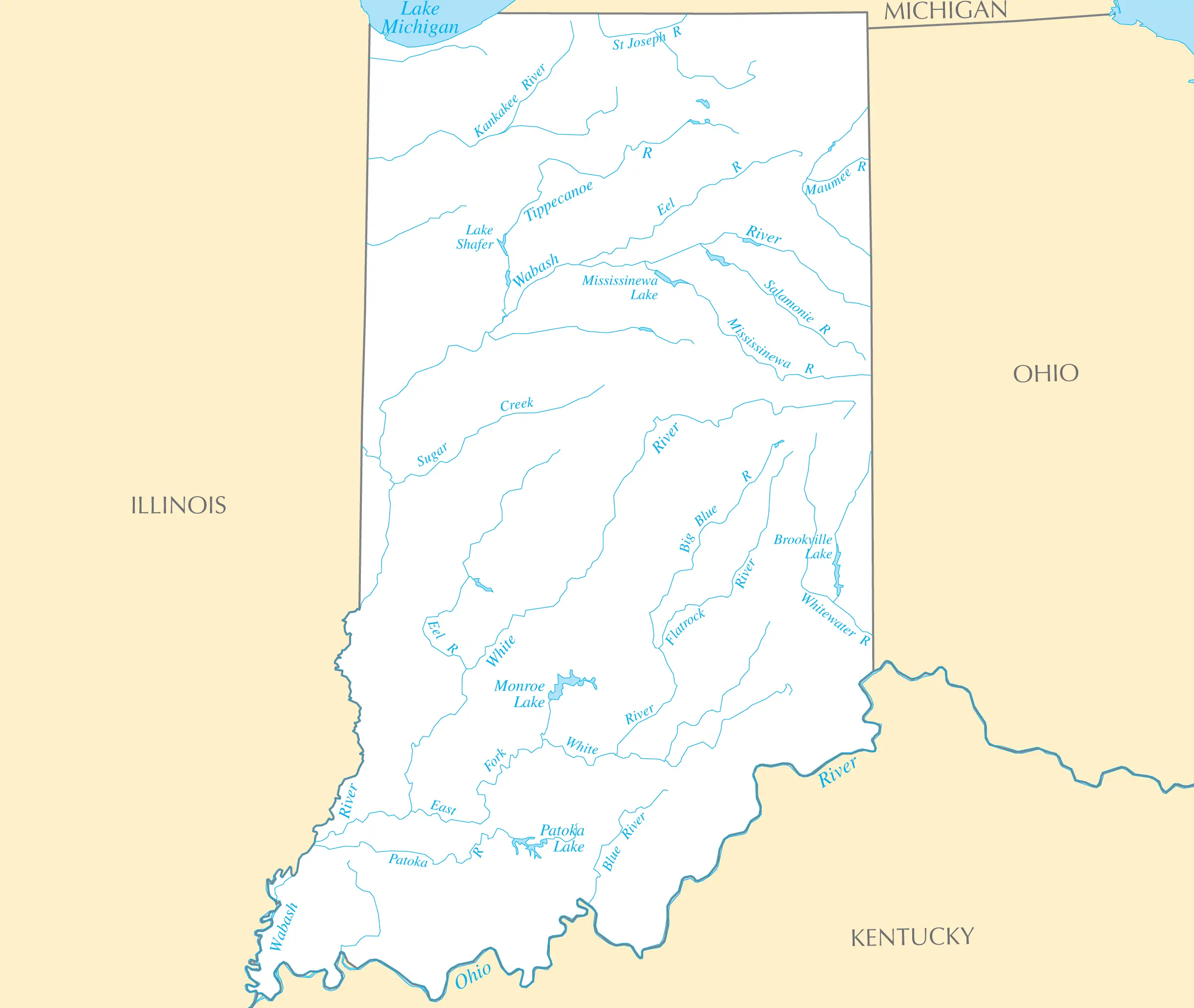Indiana Rivers And Lakes