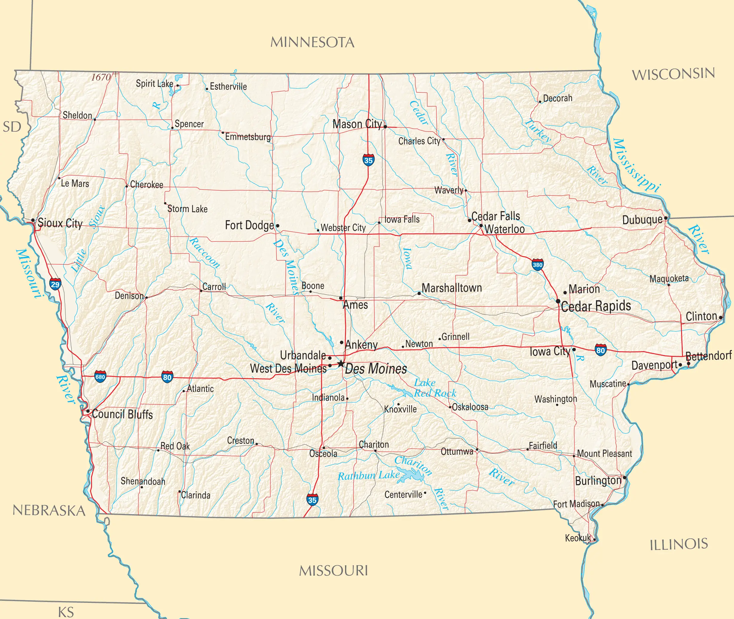 Iowa Reference Map