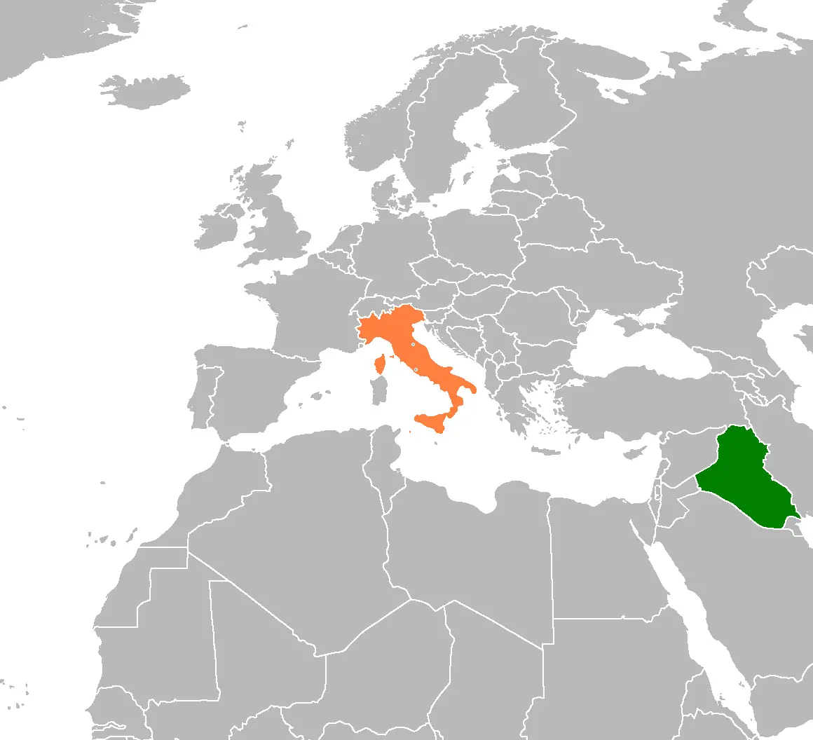 Iraq Italy Locator 1
