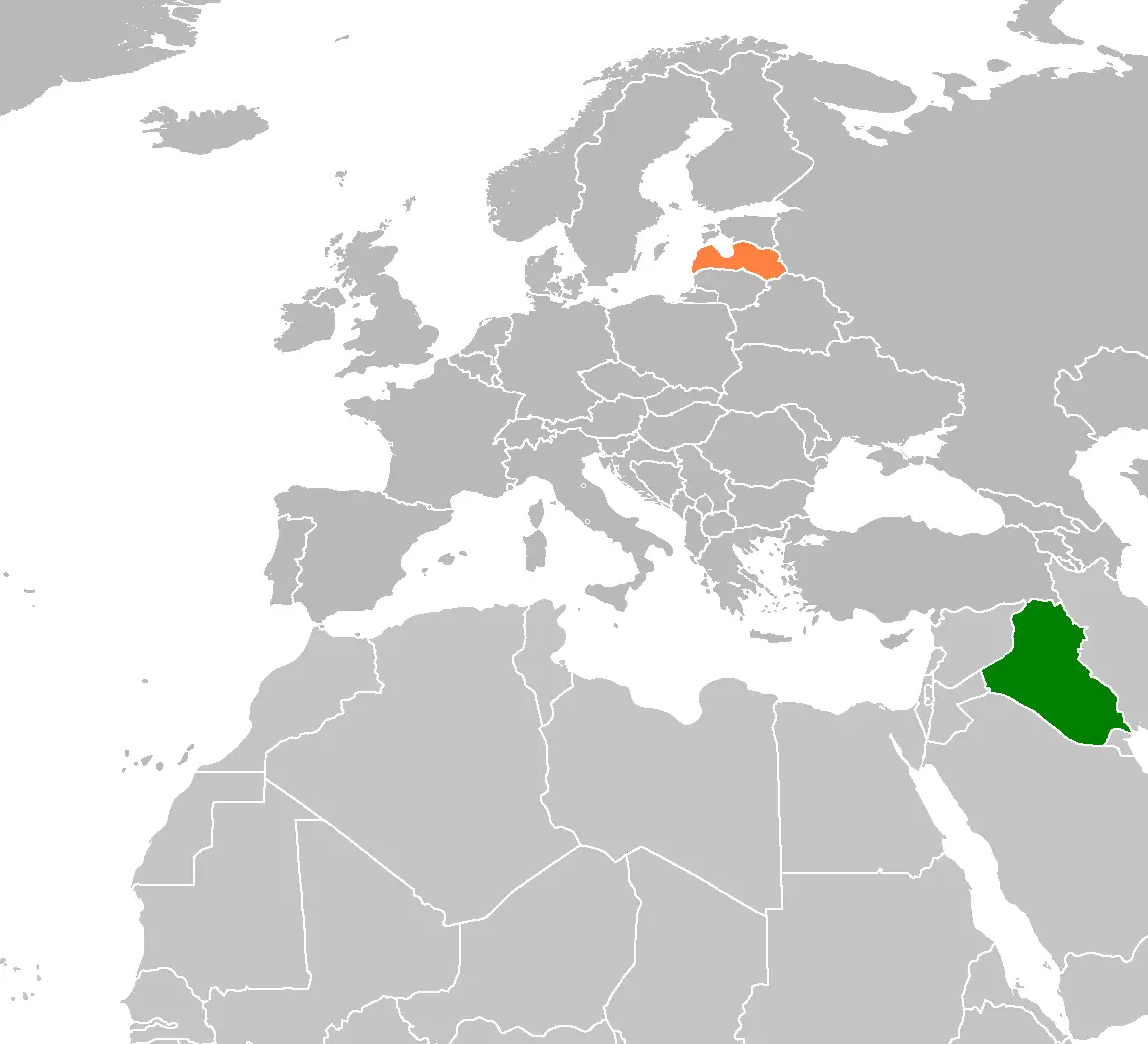 Iraq Latvia Locator 1