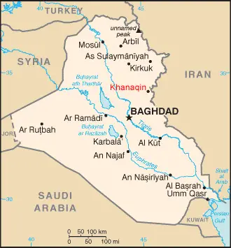 Iraq Map Khanaqin
