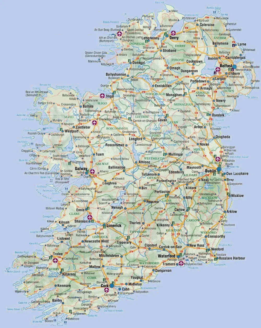 Ireland Map Big 1