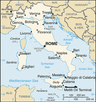 Italy Cia Wfb Map