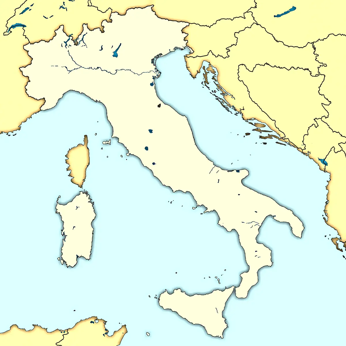 Italy Map Modern