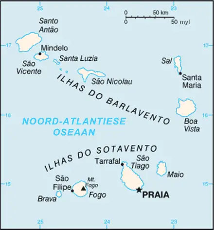 Kaap Verde Kaart
