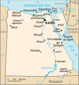Kaart Egipte