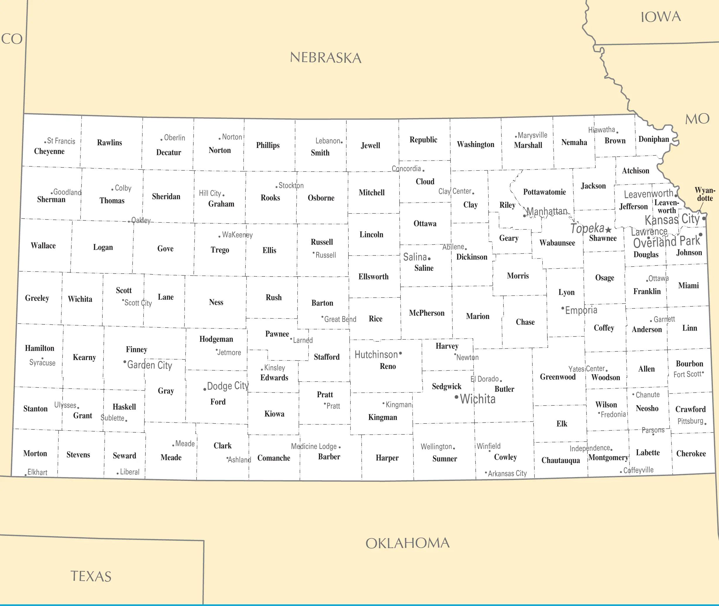 Kansas Cities And Towns