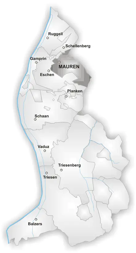 Karte Gemeinde Mauren