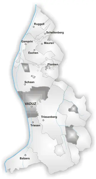 Karte Gemeinde Vaduz