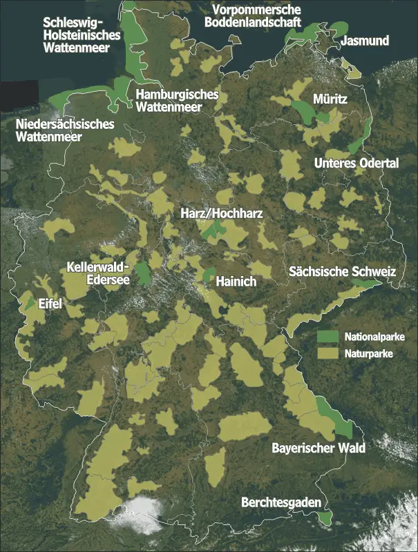 Karte Naturparke