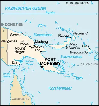Karte Von Papua Neuguinea