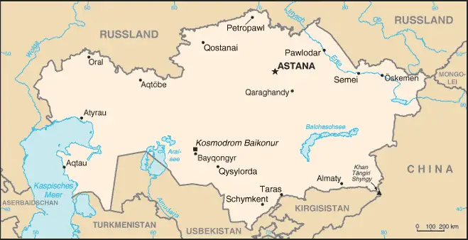 Kasachstan Karte De