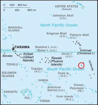 Kiribati Starbuck Highlighted