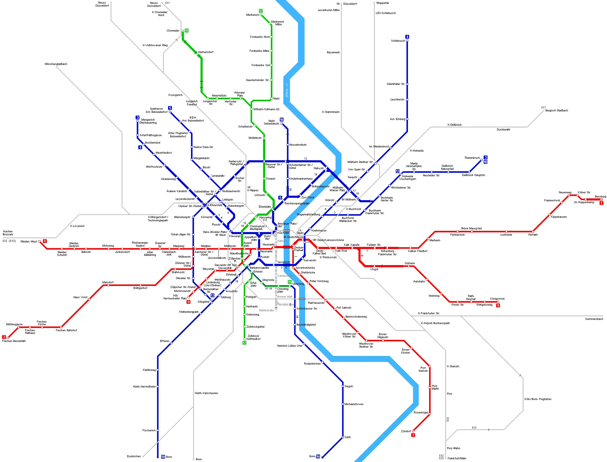 Koeln Metro Map